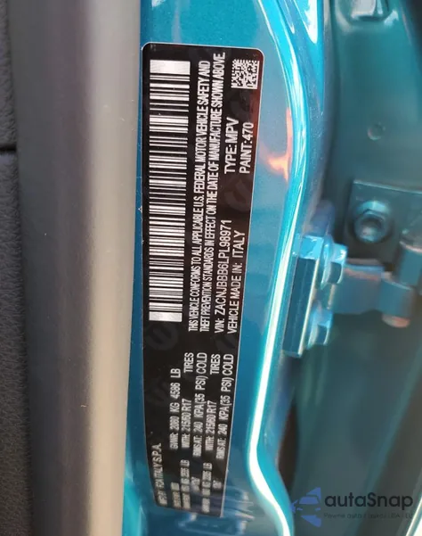 2020 Jeep Renegade Latitude из США, поврежденный, VIN ZACNJBBB6LPL98971